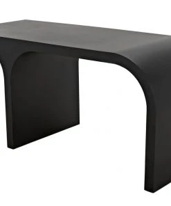 HOME OFFICE Noir Maximus Desk, Black Metal