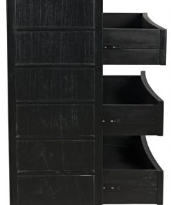 Noir Hampton Tall Boy, Hand Rubbed Black