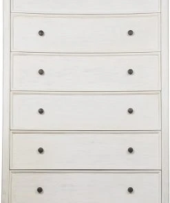 Chests & Cabinets Noir Hampton Tall Boy, White Wash