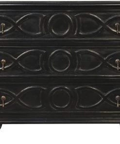 Noir Sofie Dresser, Hand Rubbed Black Chests & Cabinets