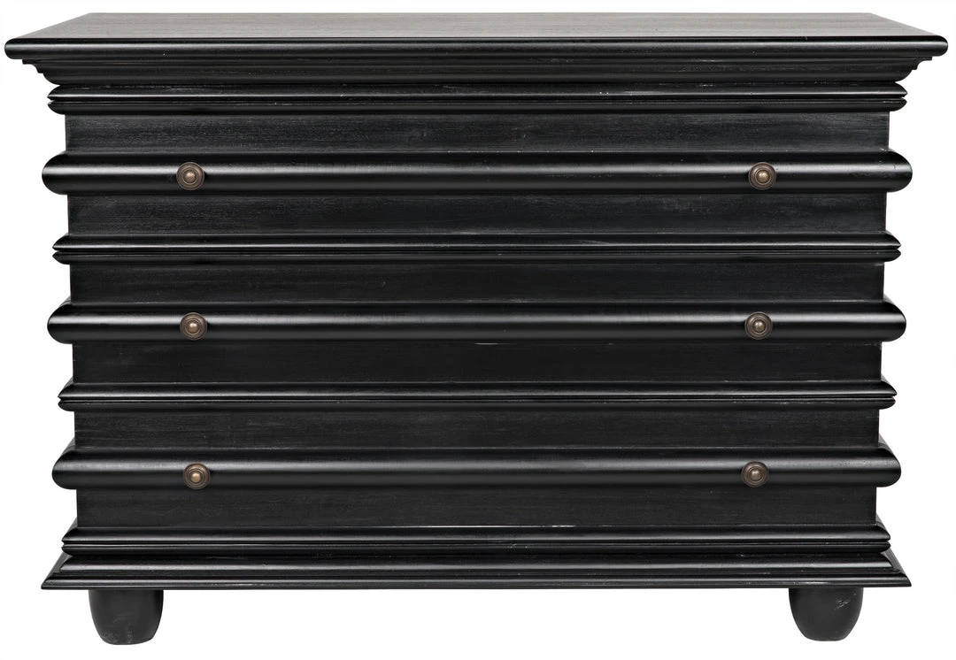 Noir QS Ascona Small Chest, Hand Rubbed Black 3 Noir QS Ascona Small Chest, Hand Rubbed Black