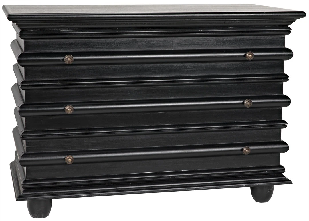 Noir QS Ascona Small Chest, Hand Rubbed Black 4 Noir QS Ascona Small Chest, Hand Rubbed Black