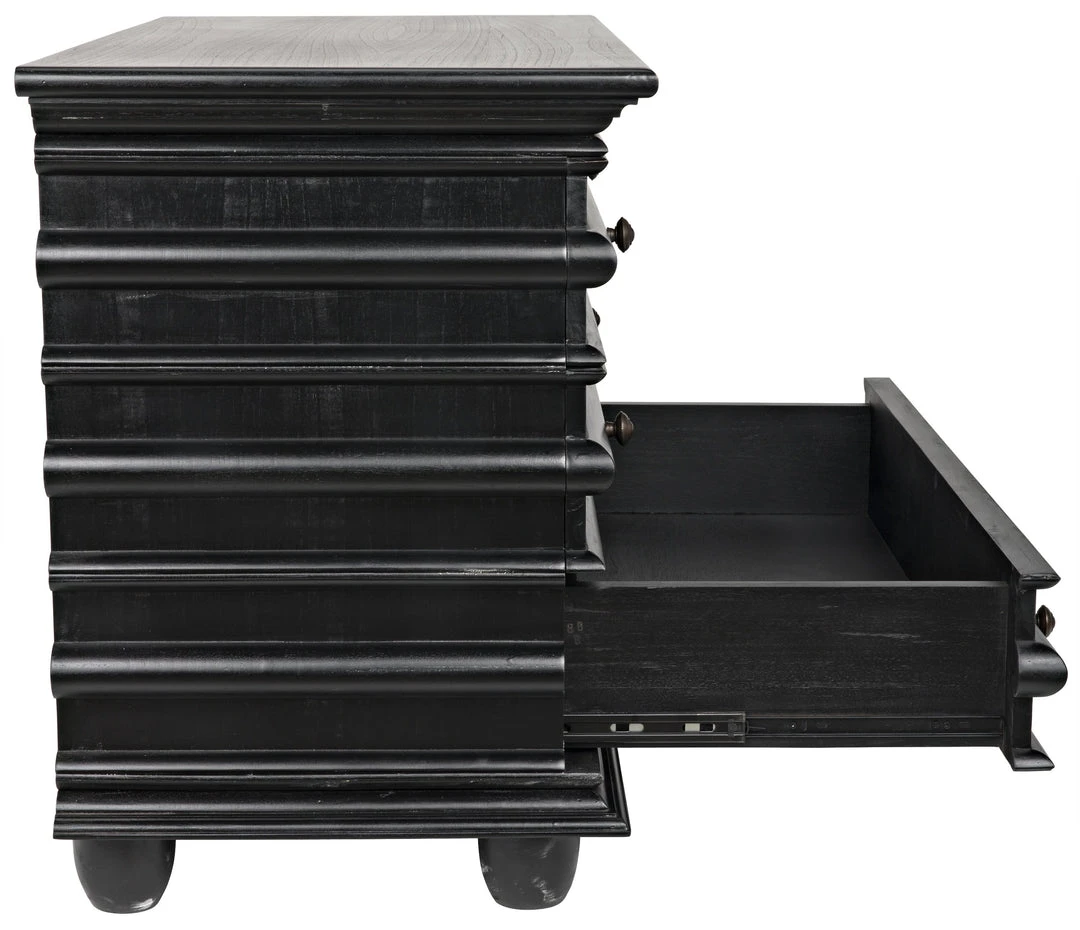 Noir QS Ascona Small Chest, Hand Rubbed Black 10 Noir QS Ascona Small Chest, Hand Rubbed Black