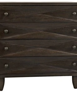 Noir Diamond Chest, Ebony Walnut Chests & Cabinets