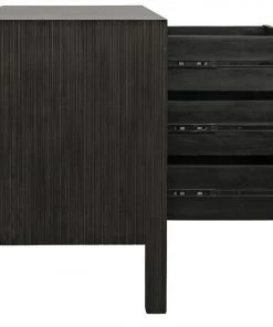 Noir Conrad 6 Drawer Dresser, Pale