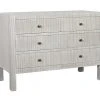 Noir Conrad 6 Drawer Dresser, White Wash Chests & Cabinets