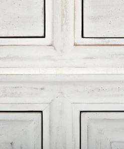 Noir Conrad 6 Drawer Dresser, White Wash Chests & Cabinets