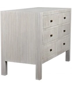 Noir Conrad 6 Drawer Dresser, White Wash Chests & Cabinets