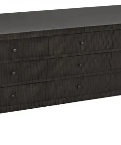 Noir Conrad 9 Drawer Dresser, Pale