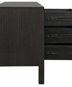 Noir Conrad 9 Drawer Dresser, Pale