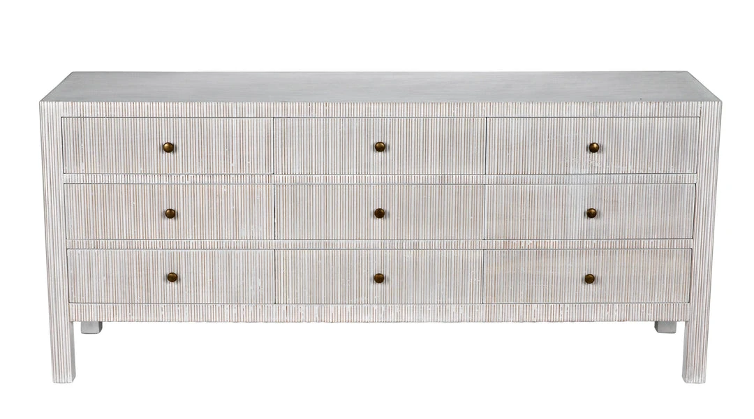 Noir Conrad 9 Drawer Dresser, White Wash Chests & Cabinets 6 Noir Conrad 9 Drawer Dresser, White Wash Chests & Cabinets