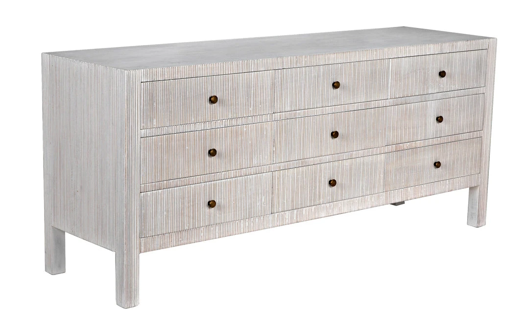 Noir Conrad 9 Drawer Dresser, White Wash Chests & Cabinets 9 Noir Conrad 9 Drawer Dresser, White Wash Chests & Cabinets