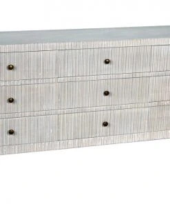 Noir Conrad 9 Drawer Dresser, White Wash Chests & Cabinets