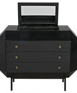 Chests & Cabinets Noir Rhiana Dresser, Hand Rubbed Black