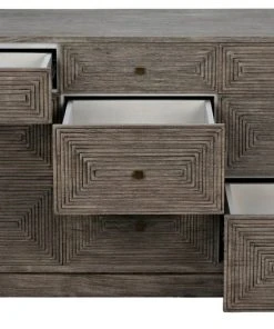 Chests & Cabinets Noir Baram Dresser, Distressed Grey