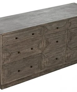 Chests & Cabinets Noir Baram Dresser, Distressed Grey