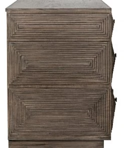 Chests & Cabinets Noir Baram Dresser, Distressed Grey