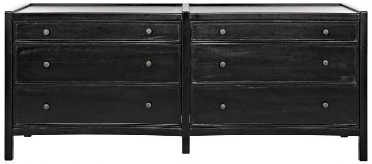 Noir Hampton 6 Drawer Dresser, Hand Rubbed Black 3 Noir Hampton 6 Drawer Dresser, Hand Rubbed Black