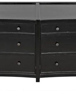 Noir Hampton 6 Drawer Dresser, Hand Rubbed Black 15 Noir Hampton 6 Drawer Dresser, Hand Rubbed Black