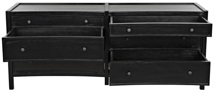 Noir Hampton 6 Drawer Dresser, Hand Rubbed Black 8 Noir Hampton 6 Drawer Dresser, Hand Rubbed Black