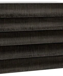 Chests & Cabinets Noir Ava Dresser, Hand Rubbed Black With Light Brown Highlights