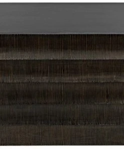 Chests & Cabinets Noir Ava Dresser, Hand Rubbed Black With Light Brown Highlights