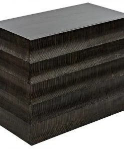 Chests & Cabinets Noir Ava Dresser, Hand Rubbed Black With Light Brown Highlights