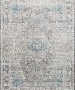 RUGS Loloi Gemma Power Loomed Silver / Blue Rug