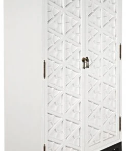 BEDROOM Noir Small Maharadscha Hutch, Solid White