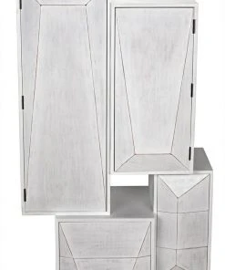 Noir Dakota Cabinet, White Wash Chests & Cabinets