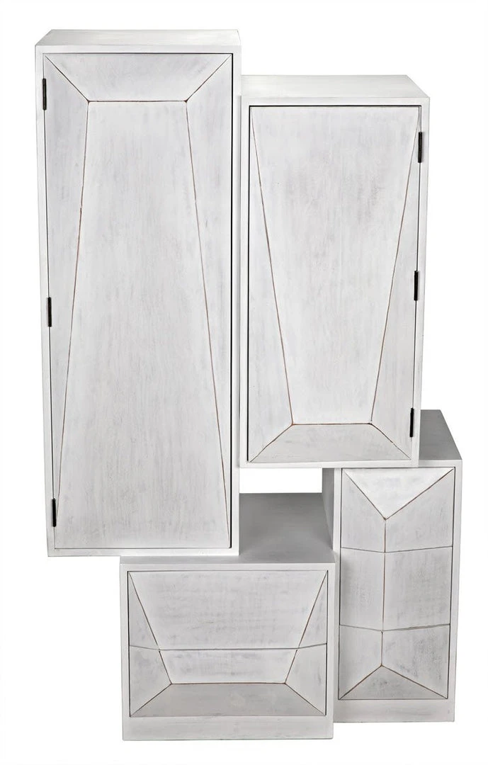 Noir Dakota Cabinet, White Wash Chests & Cabinets 3 Noir Dakota Cabinet, White Wash Chests & Cabinets