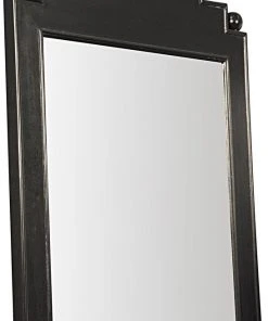 DECOR Noir Jess Mirror, Hand Rubbed Black