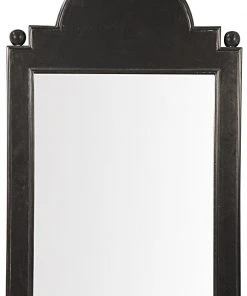 DECOR Noir Jess Mirror, Hand Rubbed Black