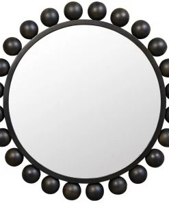 DECOR Noir Cooper Mirror, Black Metal