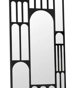 DECOR Noir Doorway Mirror, Black Steel