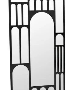 DECOR Noir Doorway Mirror, Black Steel