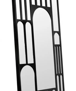 DECOR Noir Doorway Mirror, Black Steel