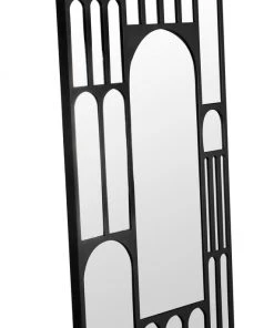 DECOR Noir Doorway Mirror, Black Steel