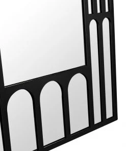 DECOR Noir Doorway Mirror, Black Steel