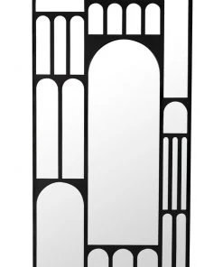 DECOR Noir Doorway Mirror, Black Steel