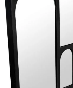 DECOR Noir Doorway Mirror, Black Steel