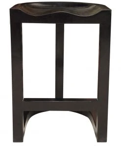Noir QS Saddle Counter Stool, Hand Rubbed Black