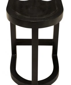 Noir QS Saddle Counter Stool, Hand Rubbed Black