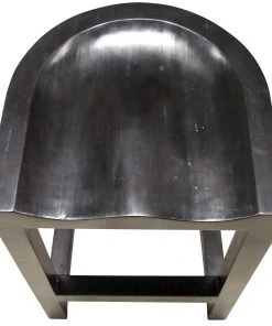 Noir QS Saddle Counter Stool, Hand Rubbed Black