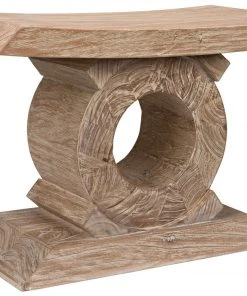 Benches, Ottomans & Poufs Noir Nova Stool, Distressed Mindi