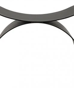 Benches, Ottomans & Poufs Noir Papillon Stool, Black Metal