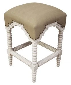 Bar & Counter Stools Noir QS Abacus Counter Stool, White Wash