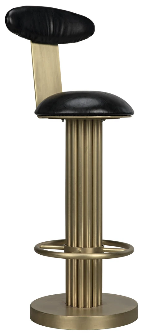 Noir Sedes Counter Stool, Metal With Brass Finish Bar & Counter Stools 3 Noir Sedes Counter Stool, Metal With Brass Finish Bar & Counter Stools