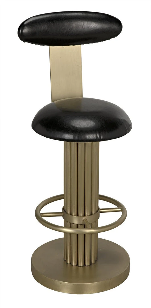 Noir Sedes Counter Stool, Metal With Brass Finish Bar & Counter Stools 5 Noir Sedes Counter Stool, Metal With Brass Finish Bar & Counter Stools