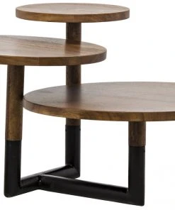 Noir Boogie Cocktail Table, Dark Walnut, Walnut And Metal LIVING ROOM